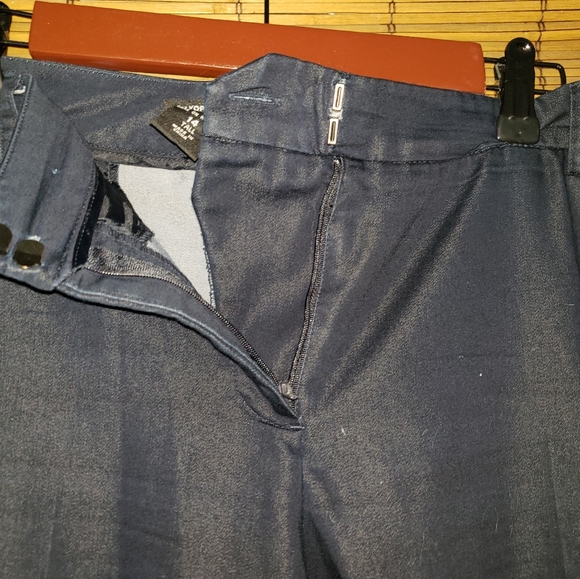 2 for $10/ New York & Company Dark Blue Bootcut Pants 14 Tall - Picture 3 of 5